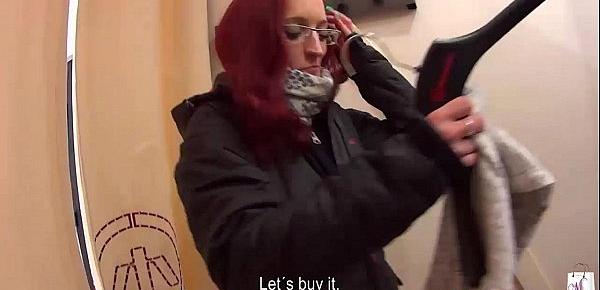  MallCuties - Amateur redhead girl sucking and fucking for shopping free